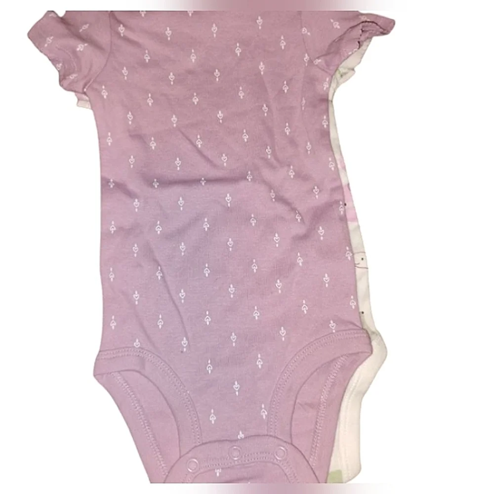 Carter's Pink and Green Elephant One Piece 2pk